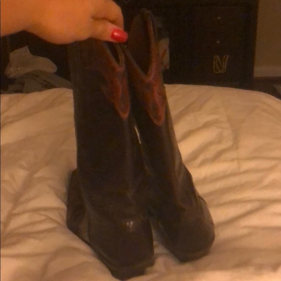 Black Jack hand tooled cowboy boots - Picture 2 of 4